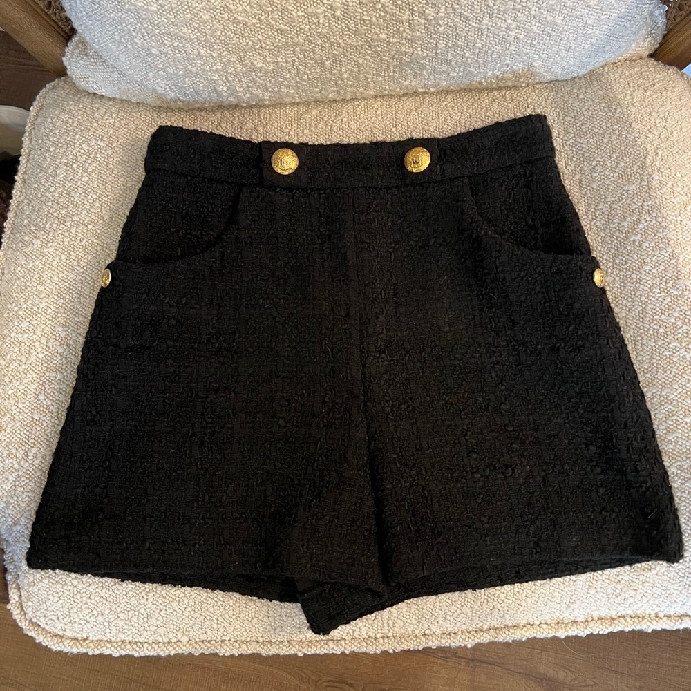 Zara high waisted tweed shorts. Size XS!